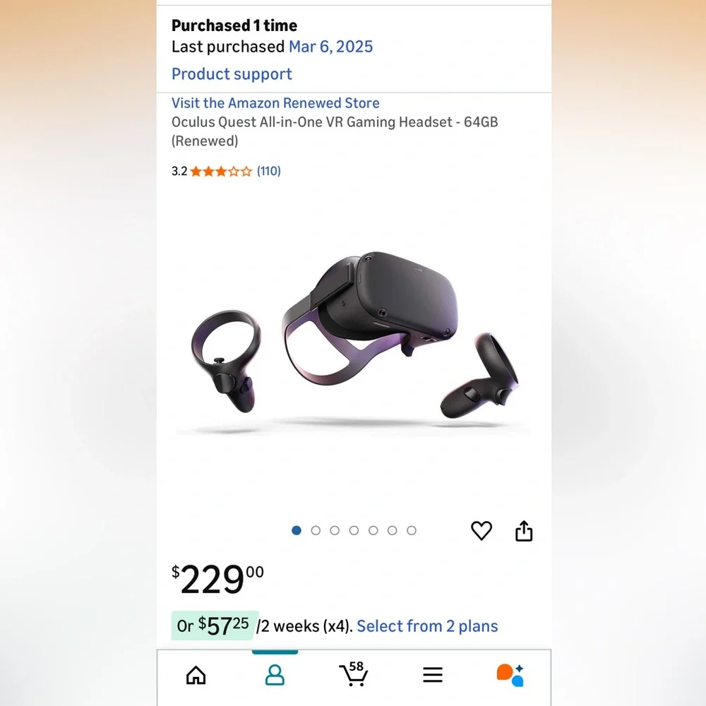 Oculus Quest VR Headset with Controllers - Black
